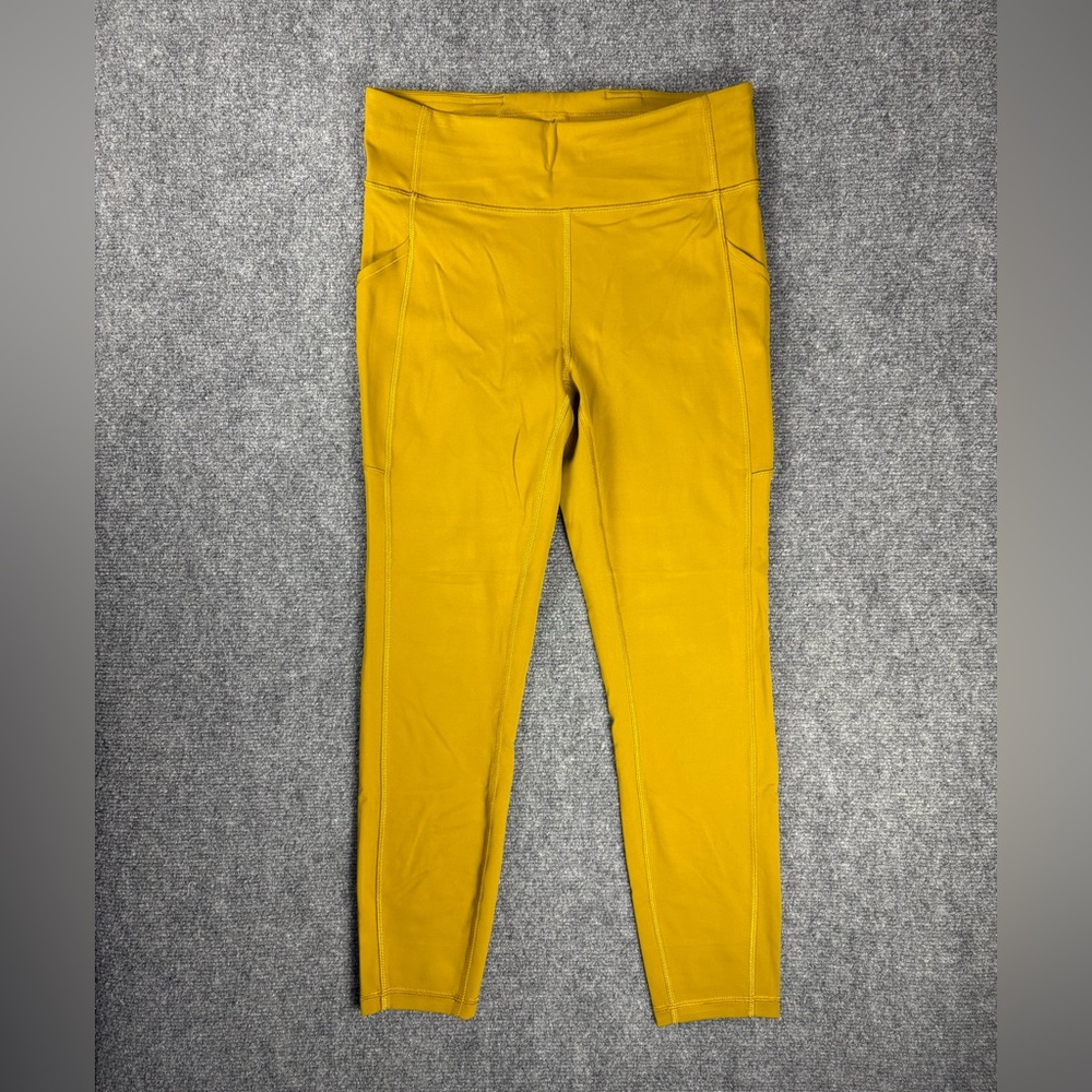 Lululemon Fast & Free High Rise 7/8 Leggings Mustard Yellow Size 10